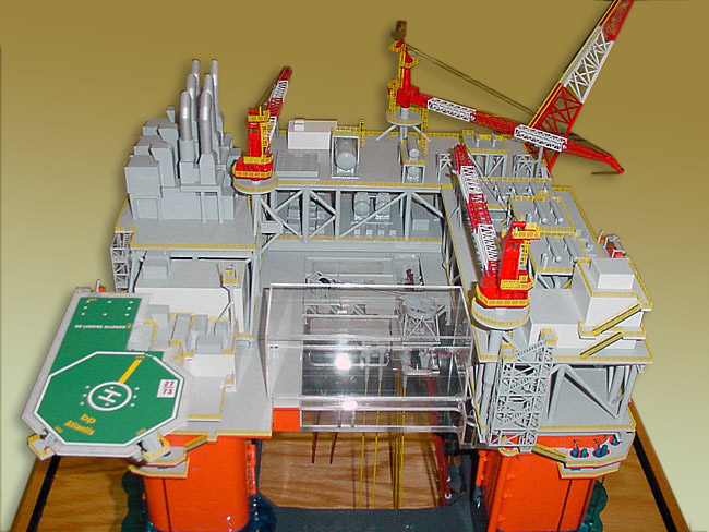 Semi-submersible scale model