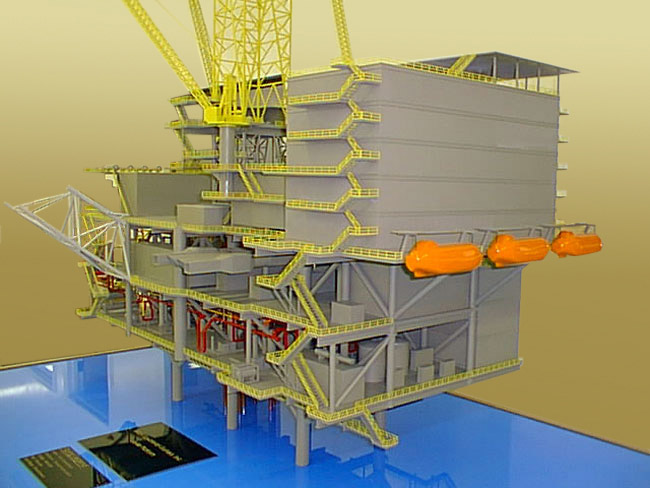 Jacketed offshore platform model
