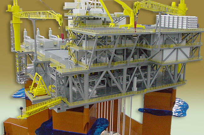 Offshore platform scale model