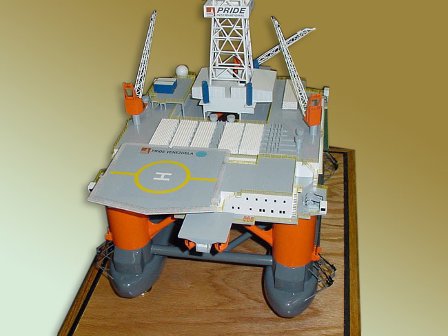 Semi-sub offshore platform model