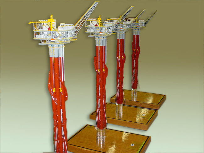 Cell spar offshore platform models