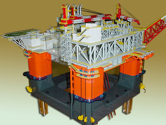 Semi-submersible scale model
