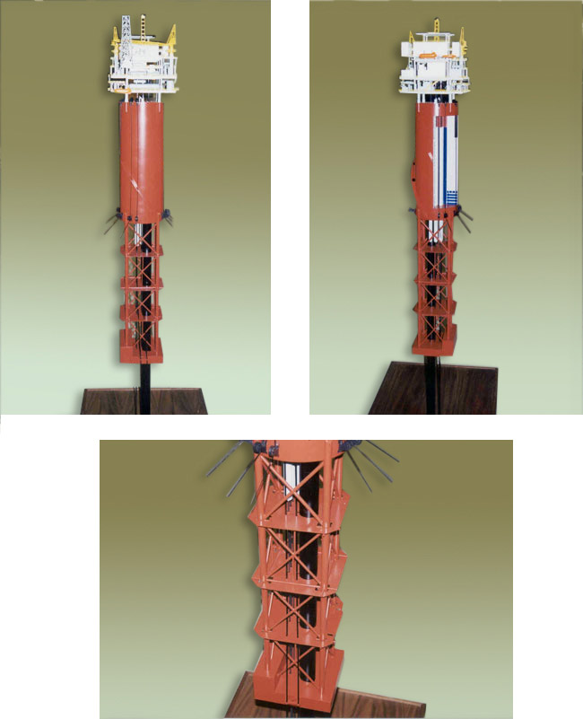 Spar platform scale model