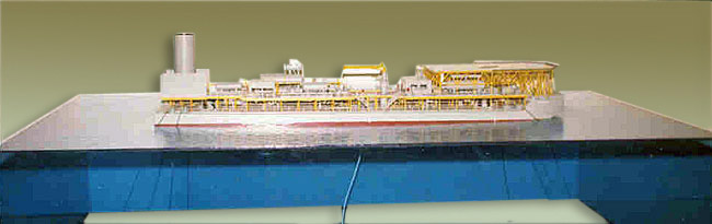 Barge scale model